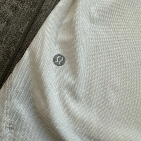 🍋 Lululemon Men’s White 3/4 Zip Up Short Sleeve White Shirt - L - Picture 5 of 11